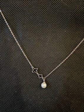Sterling Silver Pearl Drop Necklace